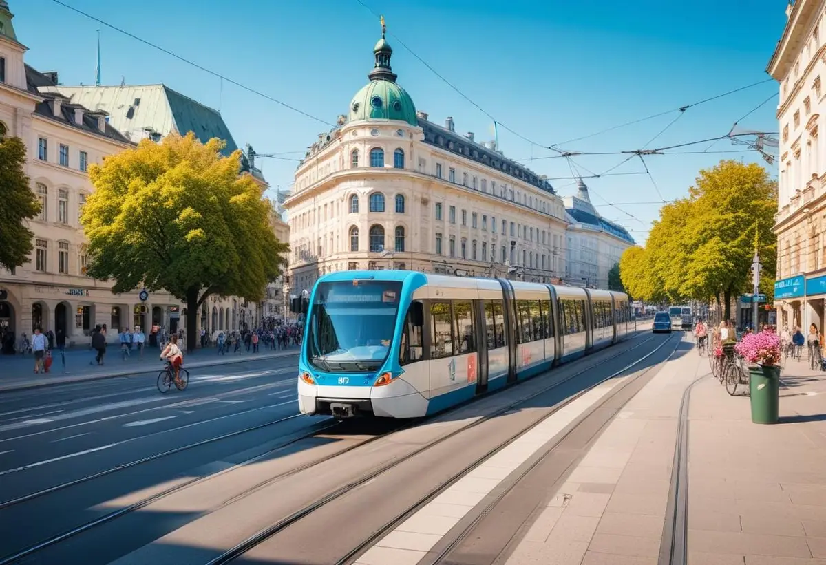 Kollektivtrafik Wien – enkelt att utforska Wien, Österrike illustration