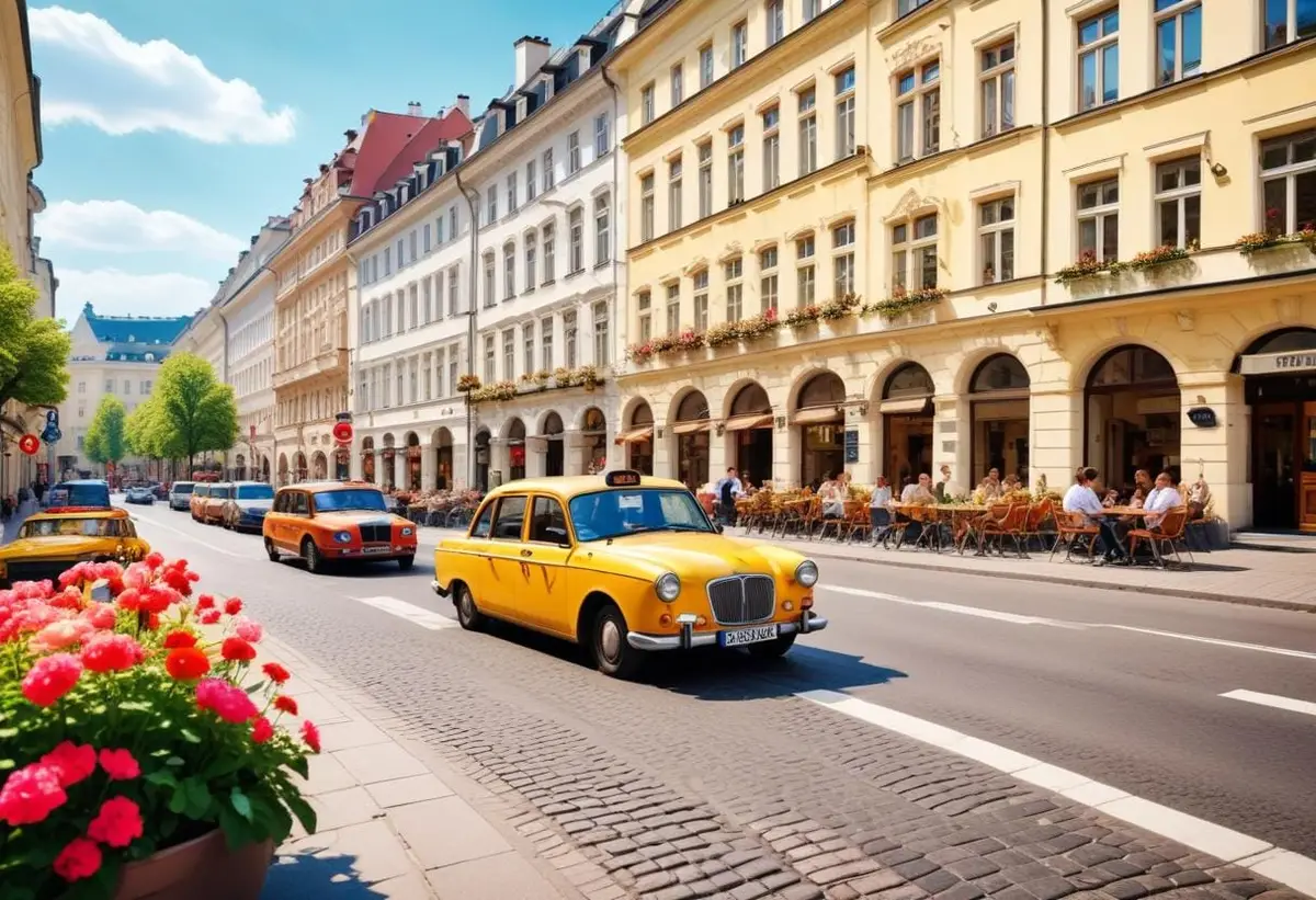 Så smidigt blir din resa i Wien med Taxi Wien illustration